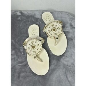 Jack Rogers Ivory Georgica Jelly Sandals‎ 6